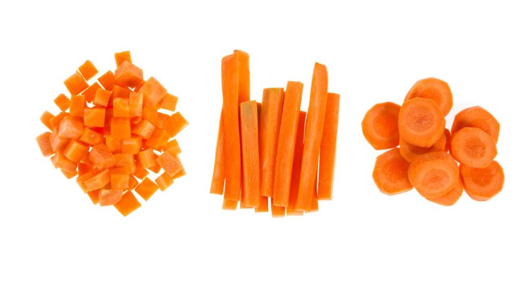 different shapes of carrots